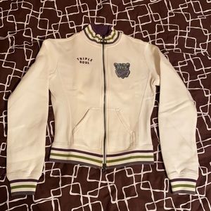 Sporty Chic Fitted Sweatshirt Zip Up Sweater